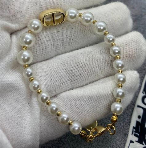 dior pearl bracelet|christian dior pearl bracelet.